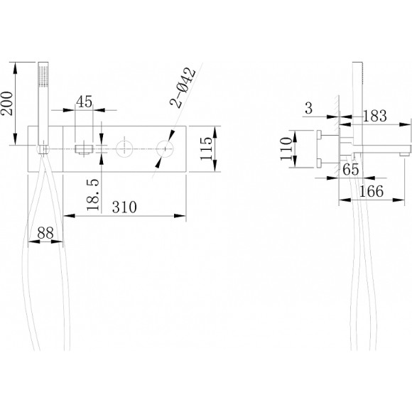 Смеситель для ванны Abber Rund AF8730NG Никель Смеситель для ванны Abber Rund AF8730NG Никель