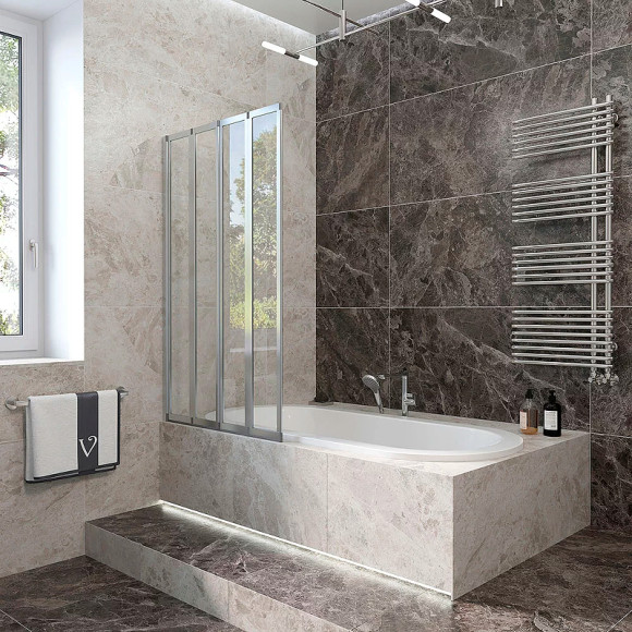 Шторка на ванну Veconi Palau 120 L PL74L-120-01-19C4 профиль Хром стекло прозрачное Шторка на ванну Veconi Palau 120 L PL74L-120-01-19C4 профиль Хром стекло прозрачное