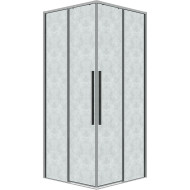 Душевой уголок Grossman Galaxy 80х80 300.K33.01.8080.10.02 профиль Хром стекло шиншилла