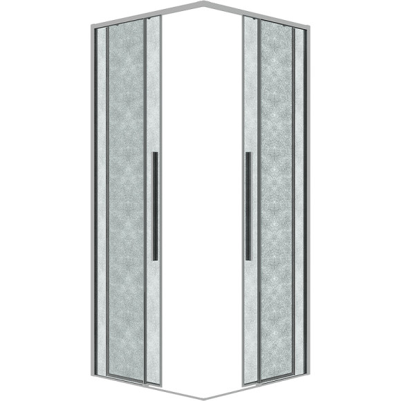 Душевой уголок Grossman Galaxy 80х80 300.K33.01.8080.10.02 профиль Хром стекло шиншилла Душевой уголок Grossman Galaxy 80х80 300.K33.01.8080.10.02 профиль Хром стекло шиншилла