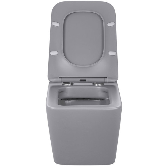 Унитаз Vincea Q-Line VT1-12MG подвесной Серый матовый с сиденьем Микролифт Унитаз Vincea Q-Line VT1-12MG подвесной Серый матовый с сиденьем Микролифт