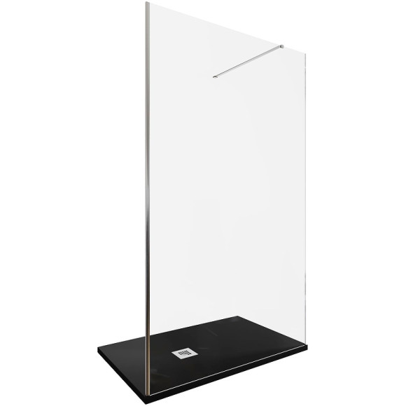 Душевая перегородка Allen Brau Infinity 1 120 3.21019.BA профиль Серебро браш стекло прозрачное