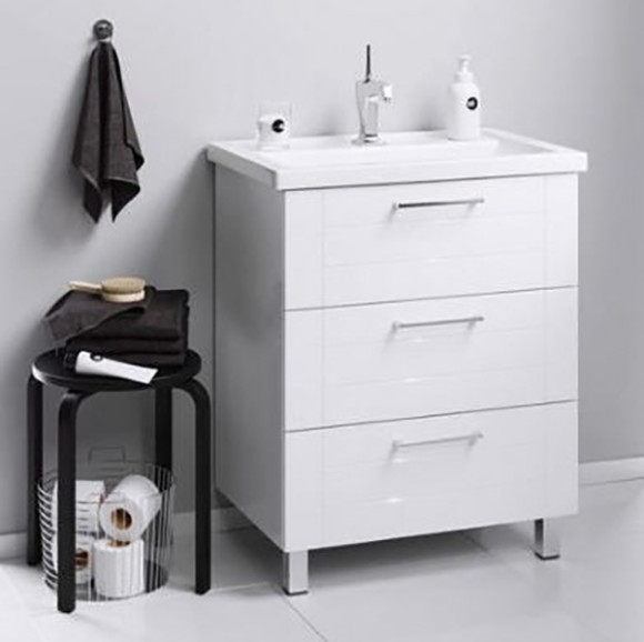 Тумба под раковину Aqwella Манчестер 80 MAN01083 Белый глянец Тумба под раковину Aqwella Манчестер 80 MAN01083 Белый глянец