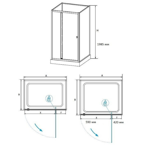 Душевая кабина RGW Andaman AN-207 120х90 411320792-95 без гидромассажа
