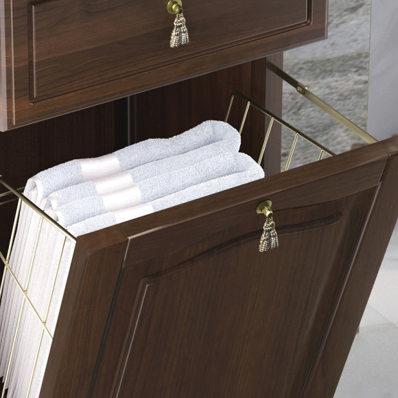 Шкаф пенал Opadiris Риспекто 40 L 00-00005840 с бельевой корзиной Орех антикварный Шкаф пенал Opadiris Риспекто 40 L 00-00005840 с бельевой корзиной Орех антикварный