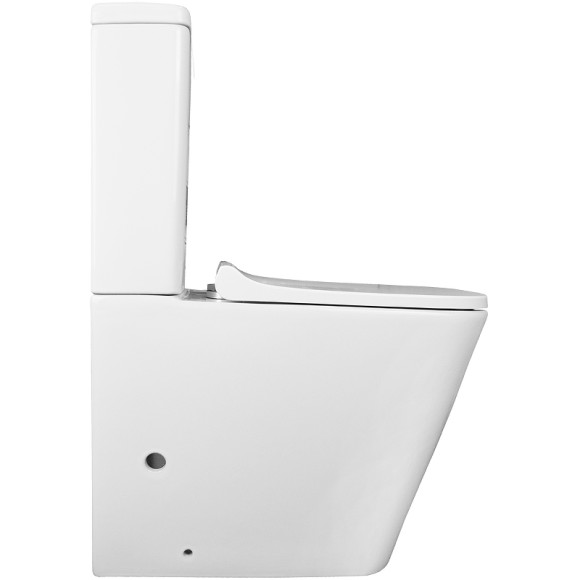 Унитаз компакт Azario Quadro AZ-2175 Белый с бачком и сиденьем Микролифт Унитаз компакт Azario Quadro AZ-2175 Белый с бачком и сиденьем Микролифт