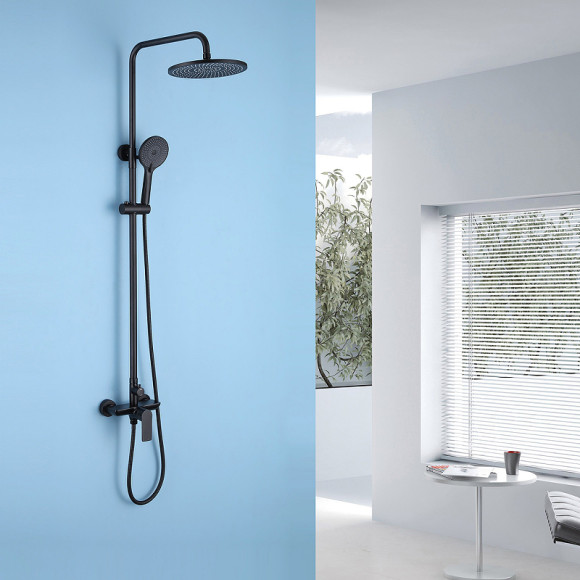 Душевая система Abber Weiss Insel AF8020B Черная матовая Душевая система Abber Weiss Insel AF8020B Черная матовая