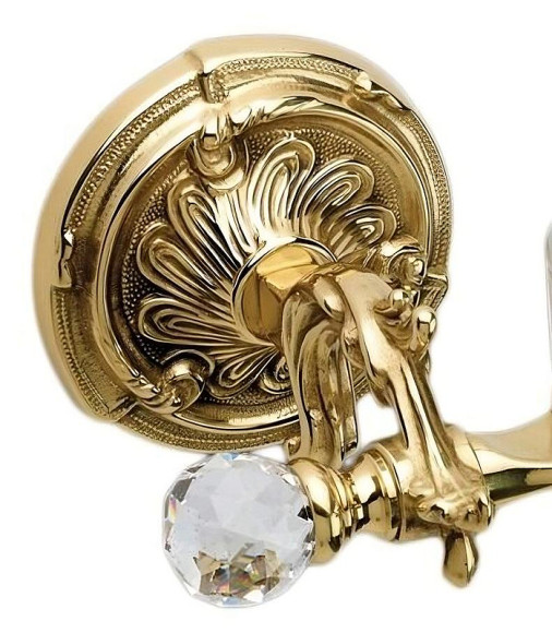 Полотенцедержатель c мыльницей Art&Max Barocco Crystal AM-2057P-Do-Ant-C Античное золото