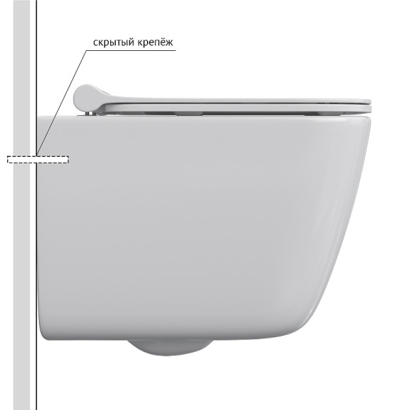 Унитаз Berges Quattro S 082149 подвесной с сиденьем Микролифт Унитаз Berges Quattro S 082149 подвесной с сиденьем Микролифт