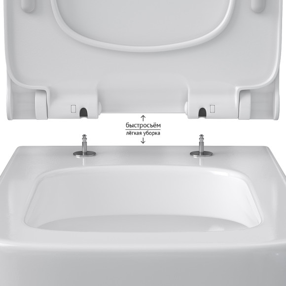 Унитаз Berges Quattro S 082149 подвесной с сиденьем Микролифт Унитаз Berges Quattro S 082149 подвесной с сиденьем Микролифт