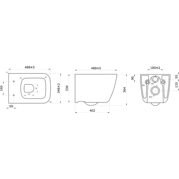 Унитаз Berges Quattro S 082149 подвесной с сиденьем Микролифт Унитаз Berges Quattro S 082149 подвесной с сиденьем Микролифт
