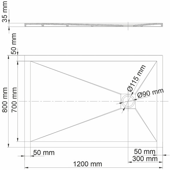 Душевой поддон из искусственного камня WasserKRAFT Dill 120x80 61T06 Черный матовый Душевой поддон из искусственного камня WasserKRAFT Dill 120x80 61T06 Черный матовый
