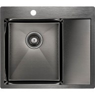 Кухонная мойка Paulmark Kroner 59F PM225951-GML Вороненая сталь