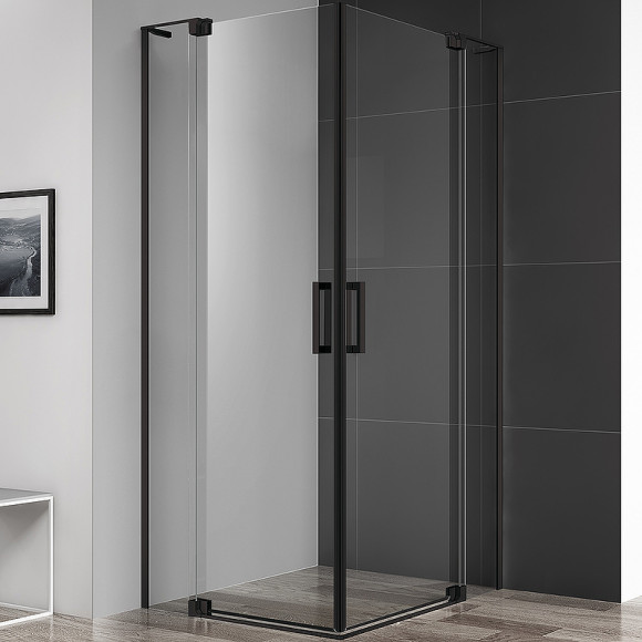 Душевой уголок Cezares Slider 110х90 SLIDER-AH-2-80/90-100/110-C-NERO профиль Черный матовый стекло прозрачное