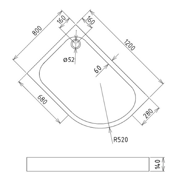 Акриловый поддон для душа Gemy 120х80 ST18 L Белый Акриловый поддон для душа Gemy 120х80 ST18 L Белый