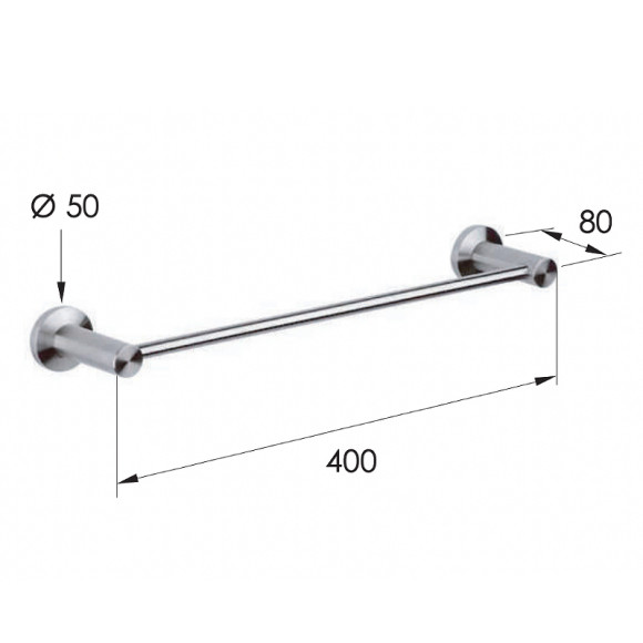 Полотенцедержатель Remer Minimal Mi40INOXCR Нержавеющая сталь
