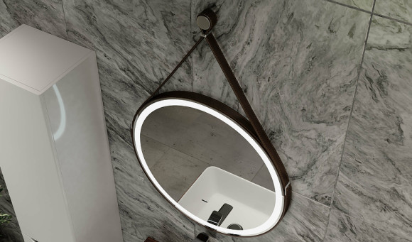 Зеркало Jorno Wood 60 Wood.02.60/ТК с подсветкой с бесконтактным выключателем