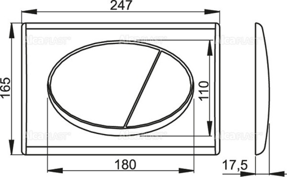 Инсталляция Alcaplast Sadromodul AM101/1120-3:1 RU M70-0001 для унитаза с Белой клавишей смыва
