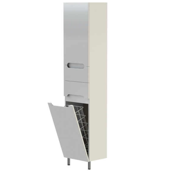 Шкаф пенал Orange Рио 40 PR 40-05KR с бельевой корзиной Белый Шкаф пенал Orange Рио 40 PR 40-05KR с бельевой корзиной Белый