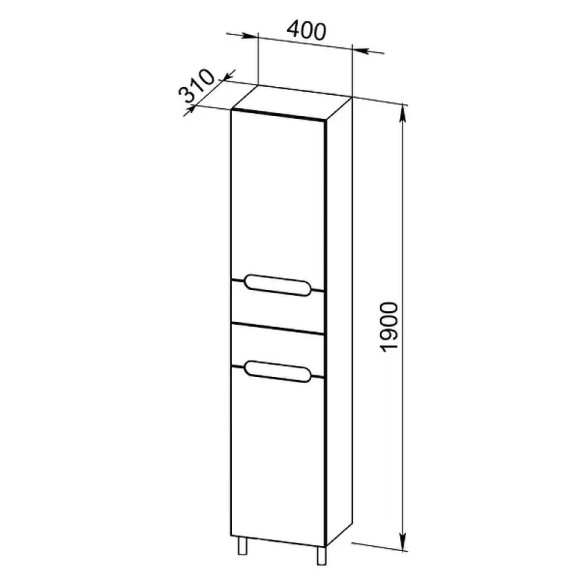 Шкаф пенал Orange Рио 40 PR 40-05KR с бельевой корзиной Белый Шкаф пенал Orange Рио 40 PR 40-05KR с бельевой корзиной Белый