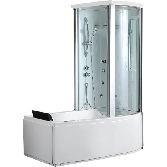 Акриловая ванна с душевой кабиной Gemy 170x85 G8040 C R с гидромассажем