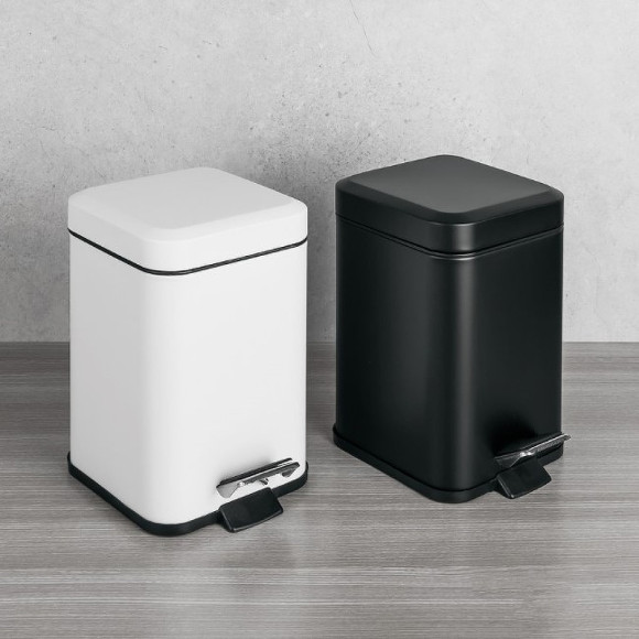 Ведро для мусора Colombo Design Black&White B9210.BM Белый матовый Ведро для мусора Colombo Design Black&White B9210.BM Белый матовый