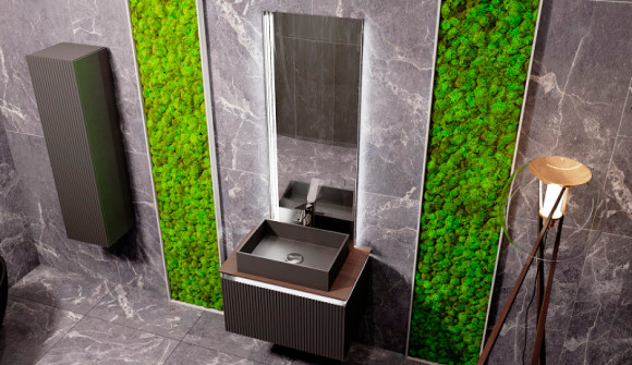 Тумба под раковину Jorno Strong 80 Str.01.80/P/A подвесная Антрацит