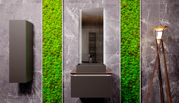 Тумба под раковину Jorno Strong 80 Str.01.80/P/A подвесная Антрацит