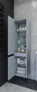 Шкаф пенал Caprigo Forte 35 L 36150L-SF028 подвесной Серый матовый