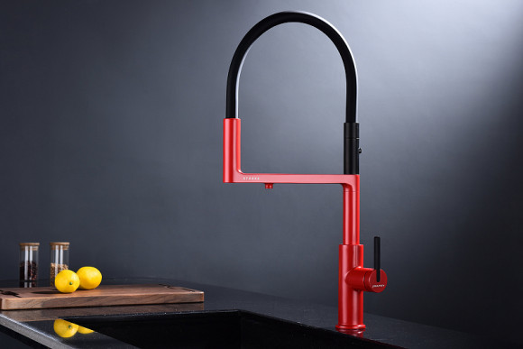 Смеситель для кухни Paulmark Tornado To213402-FI Пламя