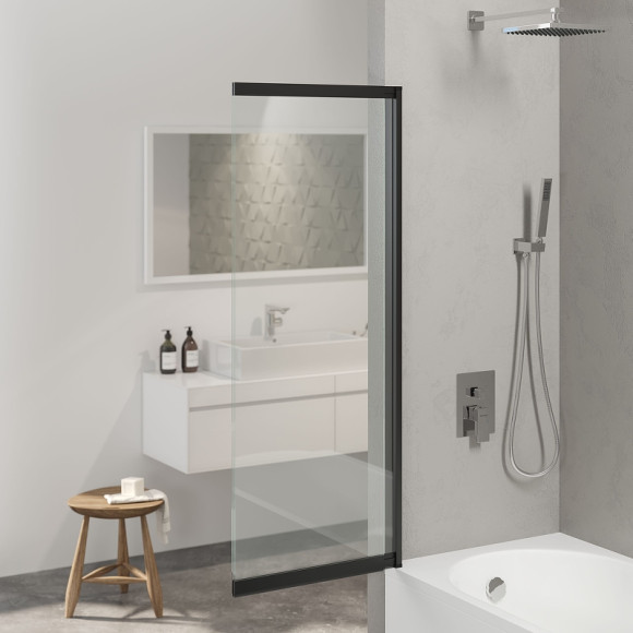Шторка на ванну Berges River S Slider Black 98х145 065015 профиль Черный матовый стекло прозрачное Шторка на ванну Berges River S Slider Black 98х145 065015 профиль Черный матовый стекло прозрачное
