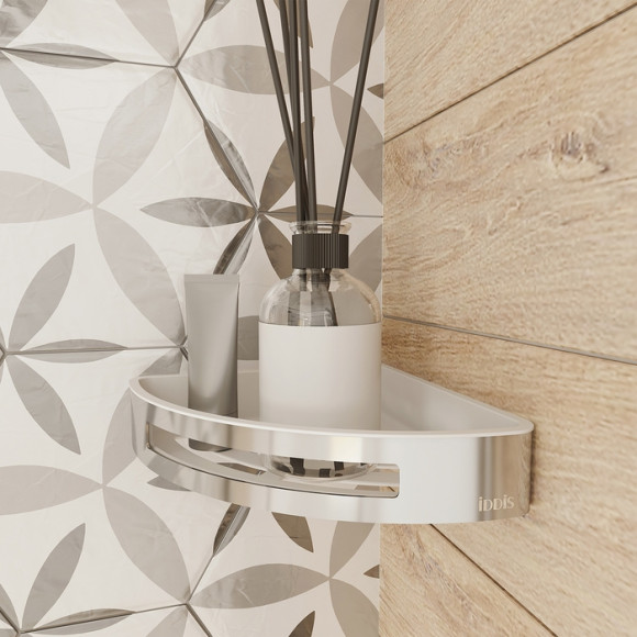 Полка корзина Iddis SHE11SPi44 угловая Хром