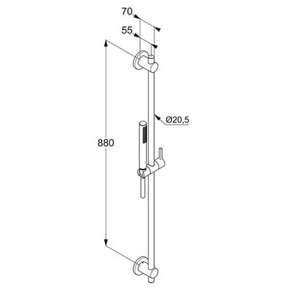 Душевой гарнитур Kludi Nova Fonte Puristic 20840N0-15 Золото брашированное