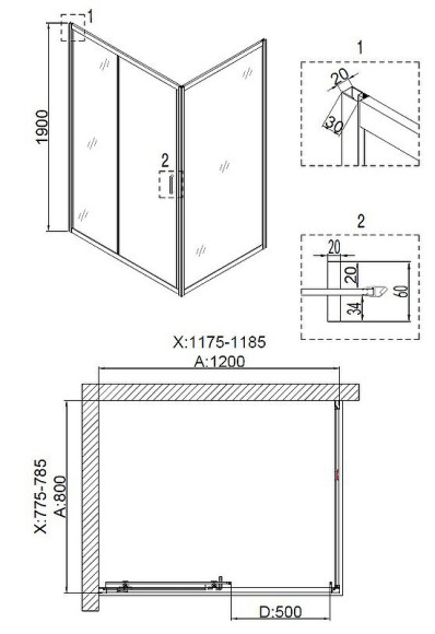 Душевой уголок Niagara Nova 120х80 NG-6612-08 профиль Хром стекло прозрачное Душевой уголок Niagara Nova 120х80 NG-6612-08 профиль Хром стекло прозрачное