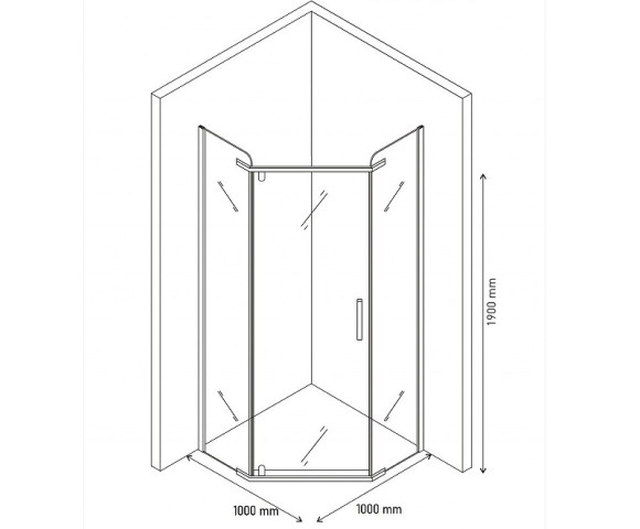 Душевой уголок Berges Solo T 100х100 061109 профиль Хром сильвер стекло прозрачное Душевой уголок Berges Solo T 100х100 061109 профиль Хром сильвер стекло прозрачное