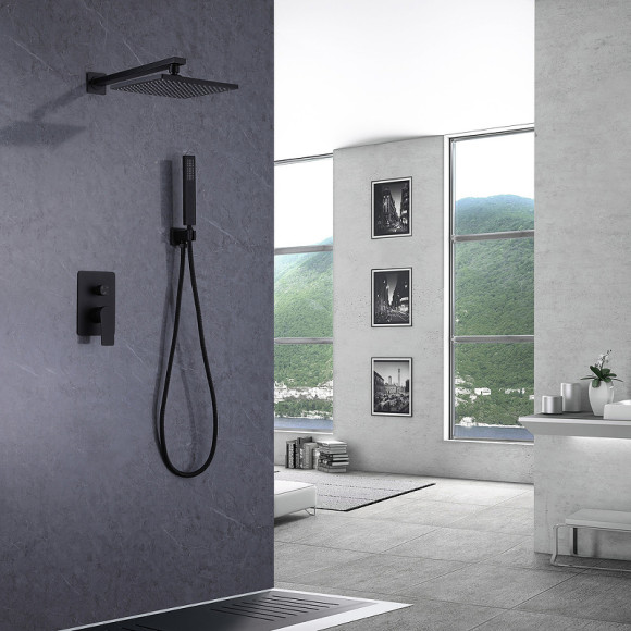 Душевая система Abber Weiss Insel AF8018B Черная матовая Душевая система Abber Weiss Insel AF8018B Черная матовая