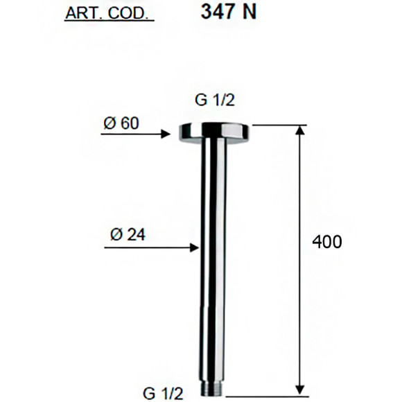 Кронштейн для верхнего душа Remer Minimal 347N40 Хром Кронштейн для верхнего душа Remer Minimal 347N40 Хром