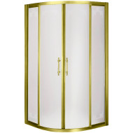 Душевой уголок Migliore Aurelia 90x90 20391 профиль Золото стекло матовое с декором