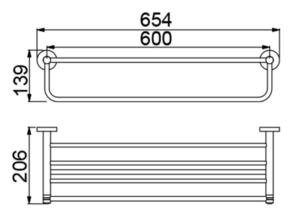 Полка для полотенец Timo Saona 13058/03 Черный Полка для полотенец Timo Saona 13058/03 Черный