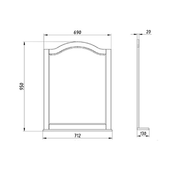 Комплект мебели для ванной ASB-Woodline Модерн 85 Рошфор с Белой патиной