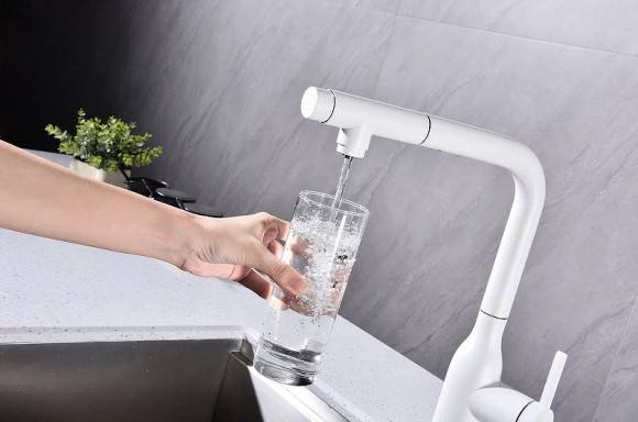 Смеситель для кухни Paulmark Viper Vi213105-431 Белый матовый