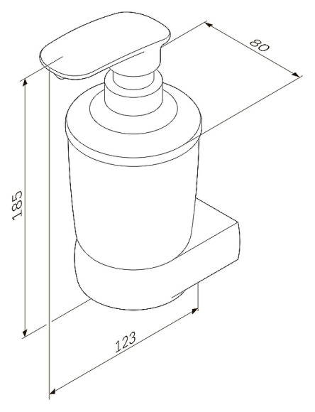 Дозатор жидкого мыла AM.PM Sensation A3036900 хром/матовое стекло