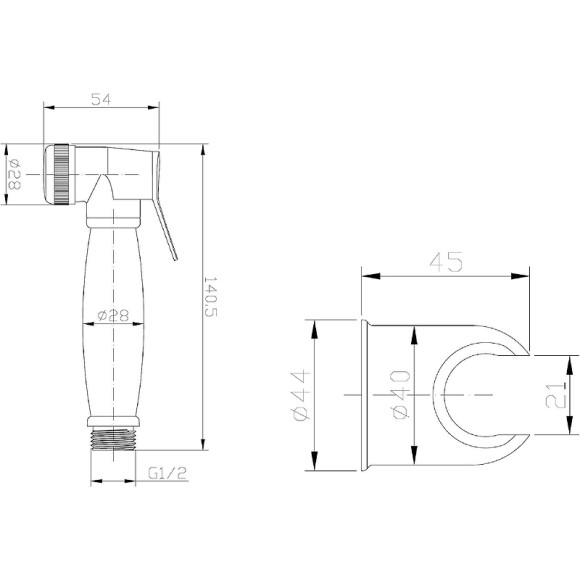 Гигиенический душ ESKO BH3in1 Бронза Сатин