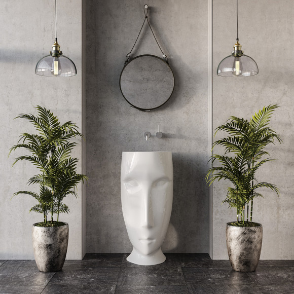 Раковина Kerasan Artwork Moloco 45 474001 Белая