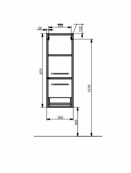 Шкаф пенал Эстет Elin 35 R ФР-00003354 подвесной Белый