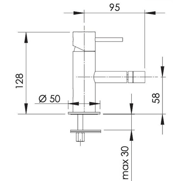 Смеситель для биде Remer X-Style X22BG Золото брашированное Смеситель для биде Remer X-Style X22BG Золото брашированное