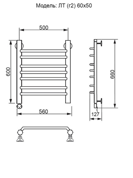 Электрический полотенцесушитель Ника Trapezium ЛТ (Г2) 60/50 Хром