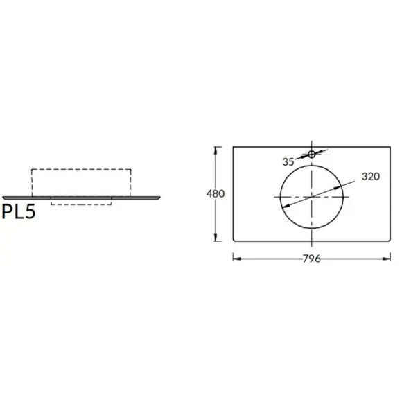 Столешница под раковину Kerama Marazzi Plaza Modern Риальто 80 PL5.SG560420R\80 Песочная Столешница под раковину Kerama Marazzi Plaza Modern Риальто 80 PL5.SG560420R\80 Песочная
