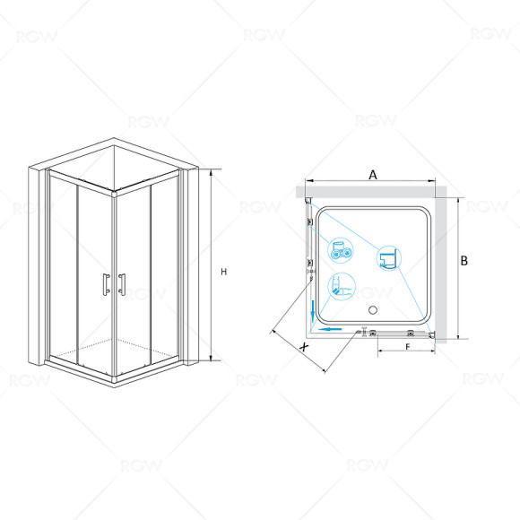 Душевой уголок RGW Passage PA-31B 90x90 02083199-14 профиль Черный стекло прозрачное Душевой уголок RGW Passage PA-31B 90x90 02083199-14 профиль Черный стекло прозрачное
