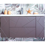 Тумба под раковину Бриклаер Кристалл 100 4627125414565 подвесная Софт Графит Ясень Анкор темный Тумба под раковину Бриклаер Кристалл 100 4627125414565 подвесная Софт Графит Ясень Анкор темный